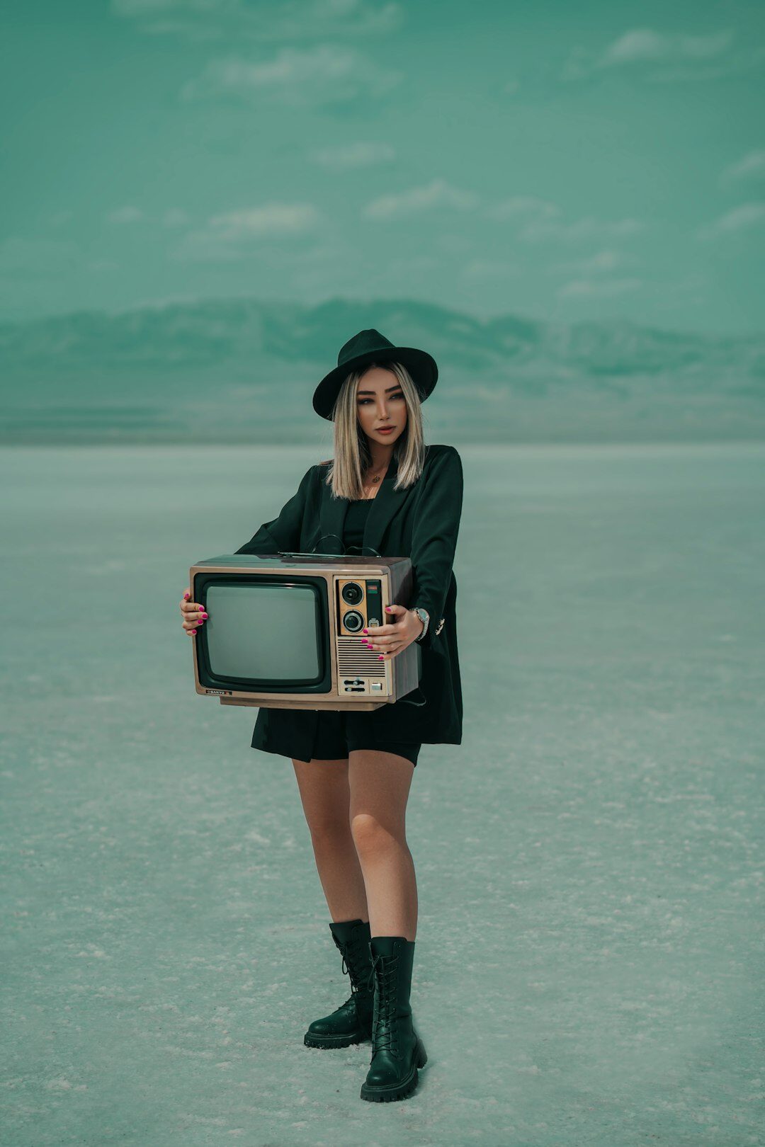 modern tv presenter