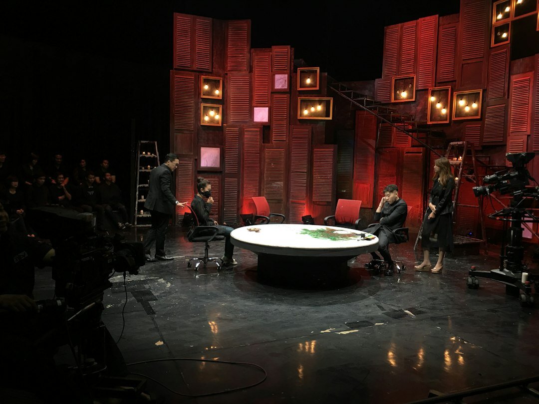 tv host on stage