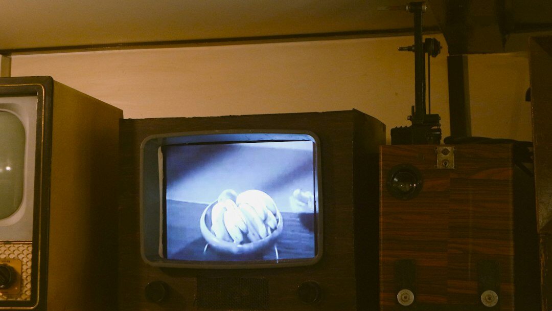 people watching old tv