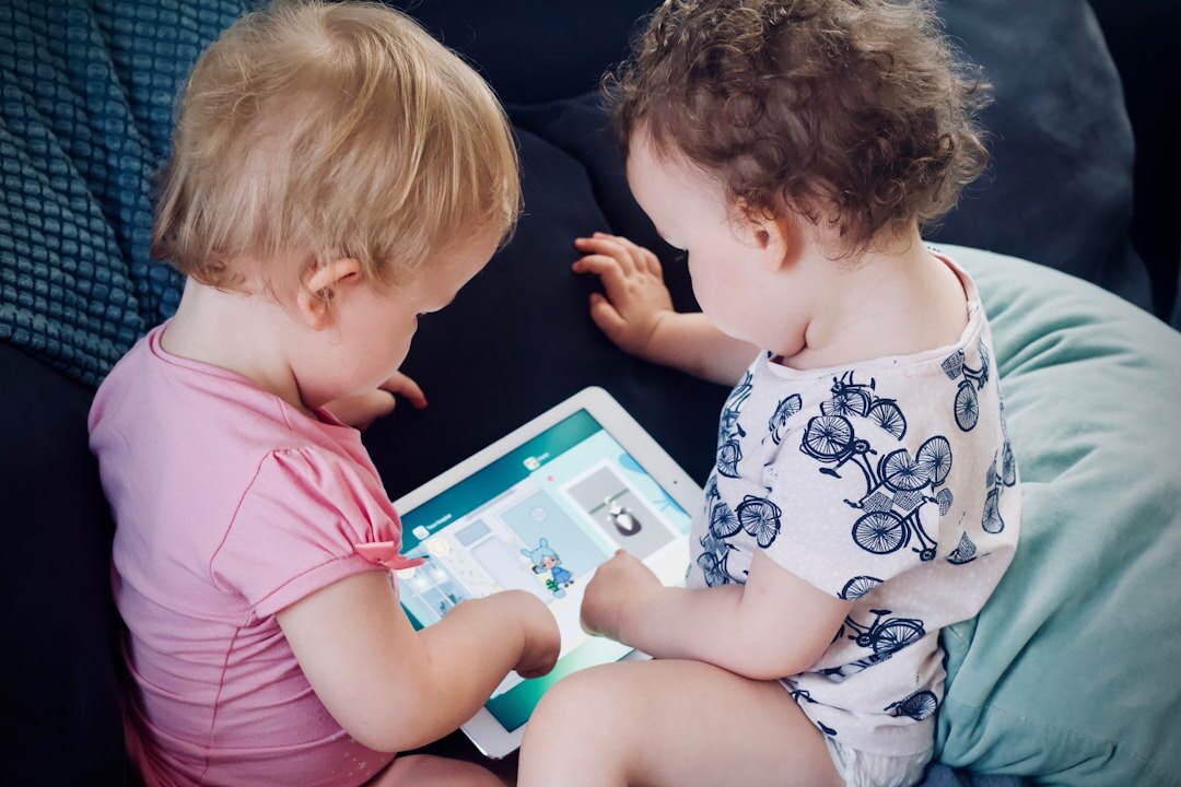 kids watching cartoons